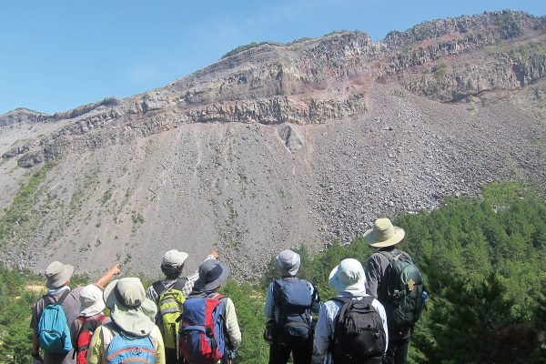 成層火山の断面