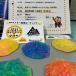 手のひらに乗る磐梯山ジオラマ