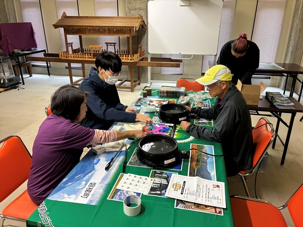 磐梯山ジオラマ作り